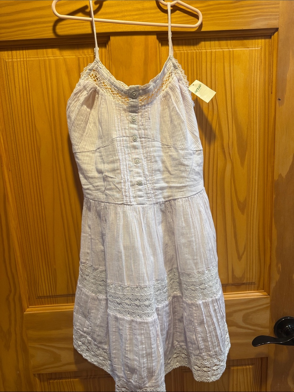 NWT Aerie light purple and white Lace-Trim Sundress